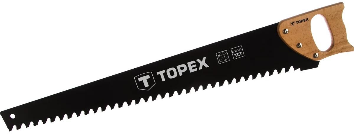 Пила-ножовка для ячеистого бетона с твердосплавными накладками, 17 TPI, 600 мм Topex 10А760 - фото